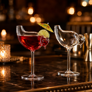 Verres à cocktail transparents en borosilicate faits à la main de 220 ml, sans plomb, coupe Martini, verres à margarita, verrerie de bar réutilisable en gros - Product Image 6