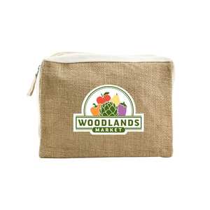 Natural Jute and Cotton Zipper Pouches Eco-Friendly <b>Packaging</b> <b>Materials</b> - Product Image 2