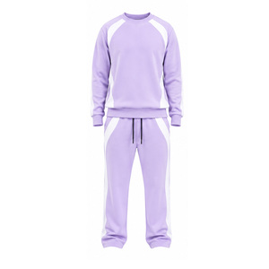 Wholesale Crew Neck Tracksuit <b>Men</b> Custom Sweatshirt and Jogger <b>Pants</b> Two Piece Casual Athletic Gym <b>Running</b> Training Set Clothing - Product Image 1