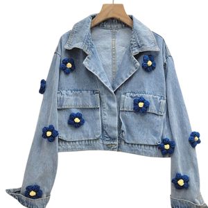 Veste en jean oversize pour femme OEM, style décontracté à boutons, manteau en jean tendance automne, vêtement d'extérieur en coton, logo personnalisé, vente en gros - Product Image 2