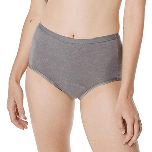 Culottes taille moyenne pour femmes, qualité supérieure, vente en gros, gris uni, 100% coton, respirantes, tricotées, basiques, taille adulte 2026 - Product Image 1