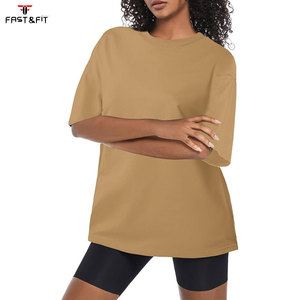 Camiseta de Verano para Mujer, 100% Algodón, Cuello Alto, Manga Larga, Logotipo Personalizado, Diseño Ecológico, Holgada, a la Moda - Product Image 1