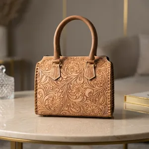 Sac à bandoulière pour femme en cuir véritable, style luxueux, motif en losanges, chaînes décoratives, deux sangles, grande capacité, fermeture éclair - Product Image 3