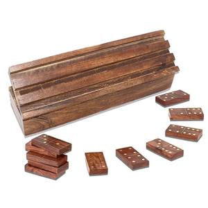 Juego de Dominó con Logotipo Personalizado al por Mayor |   91 Fichas de Dominó de Doble Cara con 12 Colores y Soporte de Madera de 4 Filas para Juegos de Mesa de Estrategia - Product Image 5