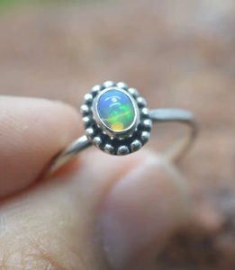 Wholesale Natural Ethiopian <b>Opal</b> 925 Sterling <b>Silver</b> Gemstone <b>Ring</b> Handmade Elegant Fine Jewelry Manufacturer Supplier - Product Image 5