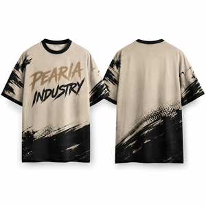 เสื้อยืดโอเวอร์ไซส์ลายกราฟิกแบบยูนิเซ็กซ์ พิมพ์ลายแปรงแบบนามธรรม แขนสั้น สไตล์สตรีทแวร์ลำลอง น้ำหนักเบา คุณภาพสูง - Product Image 1