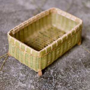 Handwoven Bamboo <b>Basket</b> Rustic <b>Wicker</b> Storage Tray Eco Friendly Natural Serving Tray Home Organizer Supplier - Product Image 1