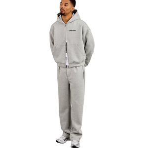 Conjunto Deportivo de Dos Piezas para Hombre con Sudadera con Capucha y Cremallera Completa, Bolsillos Delanteros, Pantalones de Pierna Recta con Cintura Elástica, Estilo Casual y Holgado - Product Image 6
