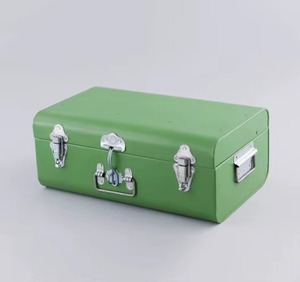 Green Metal <b>Mini</b> Trunk Box Suitable For <b>Desk</b> Storage Keepsakes Sundries And Daily Essentials Storage Box Wholesale From India - Product Image 1