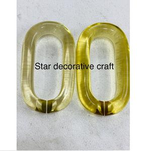 Chaîne murale en résine transparente, boucle de chaîne murale ouverte, bijoux DIY, chaîne cubaine en acrylique plastique pour décoration murale - Product Image 1