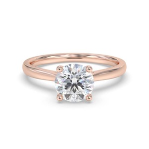 Elegant Round <b>Diamond</b> Engagement <b>Ring</b> 0.30 Ct Lab Grown <b>Diamond</b> In 18K Gold And Platinum - Product Image 3