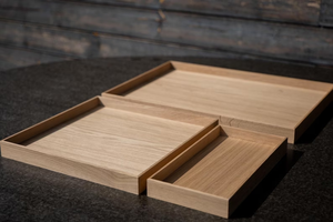 Plateaux de service en bois faits à la main, design moderne, écologiques, de haute qualité, lavables au lave-vaisselle, pour aliments, boissons, petit-déjeuner - Product Image 4