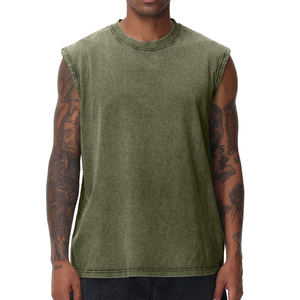 Nouvelle arrivée : T-shirt d'entraînement sans manches en mélange polyester-coton pour la musculation et les vêtements de sport - Product Image 1