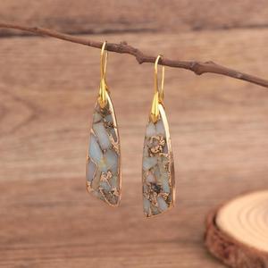 Modern Resin <b>Drop</b> Earrings with Natural Pearl for Women Handmade Artistic Jewelry Stylish Designer Accessories Party Gift - Product Image 6