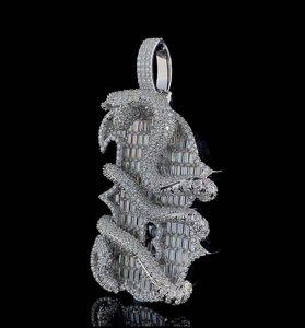 Colgante de Casco de Guerrero Espartano con Moissanita, Joyería Hip Hop Iced Out, Colgante de Lujo - Product Image 3