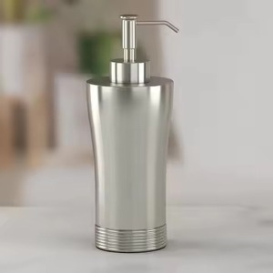 Premium Finish Metal Soap <b>Dispenser</b> Bottle With Durable Pump Refillable Liquid Soap Holder Bathroom Kitchen - Product Image 5