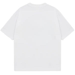 T-shirt en coton surdimensionné pour homme, logo minimaliste sur la poitrine, streetwear, manches courtes, haut décontracté tendance - Product Image 2