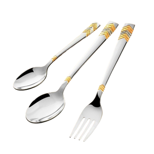 High End Stainless Steel Cutlery Set for Restaurant Hotel Use Main Course Steak Dessert Spoons <b>Knives</b> <b>Forks</b> Elegant Design - Product Image 1