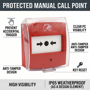 Pulsador Manual de Alarma Contra Incendios, Aprobado por LPCB, para Sistemas de Alarma de Incendios en Edificios, Gran Venta - Product Image 3