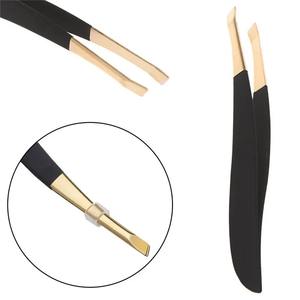Pince à épiler professionnelle en acier inoxydable pour sourcils, 1 pièce, couleur or, outils de beauté et de maquillage pour femmes - Product Image 3