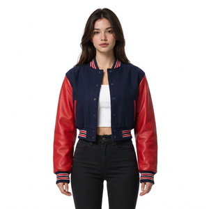 Veste universitaire pour femme en gros, fournisseur de marque privée, broderie de logo personnalisé, rivets, viscose, 100% laine, vêtements d'extérieur, tailles S M L XL, faible MOQ - Product Image 6