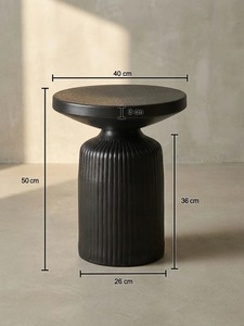 Mesa de Centro Redonda Moderna Soulful Space de 40 cm de Diámetro, Diseño Minimalista, Muebles para Sala de Estar, Mesa Auxiliar Decorativa Hecha a Mano - Product Image 1