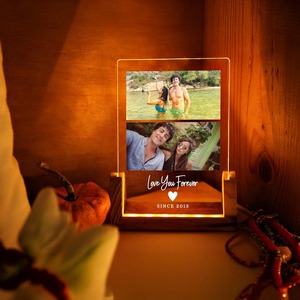 Lampe de table LED de bonne qualité avec cadre de collage photo personnalisé, idéale pour la chambre à coucher, le salon et la décoration intérieure - Product Image 2