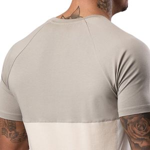 Camiseta Deportiva de Manga Corta para Hombre, con Paneles en Contraste, Color Beige, Transpirable, Ligera, para Gimnasio, Entrenamiento, Running y Fitness - Product Image 4