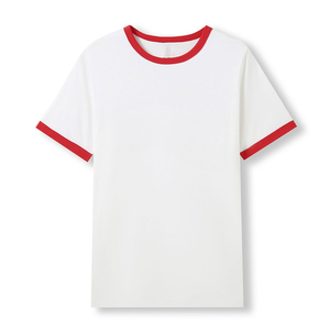 Camiseta Ringer de Alta Calidad con Logotipo Frontal, Cuello Redondo, Manga Corta, Corte Regular, 220 Gramos, 100% Algodón, Antiencogimiento, Unisex para Hombre - Product Image 2