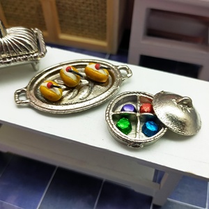 Casa de muñecas en miniatura Colección de utensilios de cocina Parte 6 de 6 Madera/Metal/Plástico Casa de muñecas Decoración Muebles Juego de Juguetes - Product Image 4