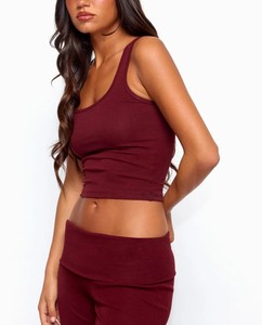 Débardeur court en daim premium pour femme, décontracté, sans manches, tendance, doux, vêtement de mode, vente en gros, OEM, marque privée - Product Image 1
