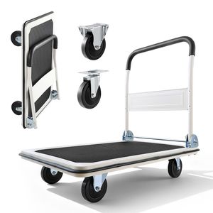 Carrello Pieghevole con Capacità di 300 kg, Ruote Girevoli e Pianale Piatto - Supporto OEM Personalizzabile - Product Image 1