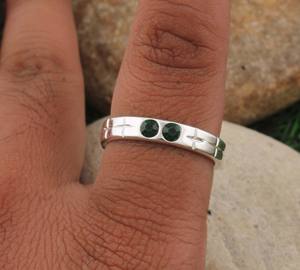 Bague Solitaire Classique Bohème Faite à la Main en Argent Sterling 925 avec Onyx Noir Taille Brillant Sertie Clos, Certifiée pour Mariage et Fêtes - Product Image 3