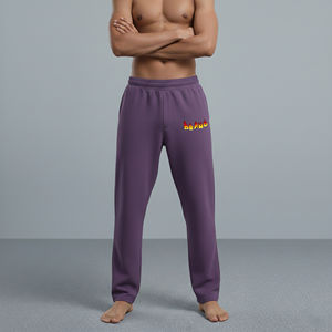 Pantalones de Hombre Personalizados OEM/ODM, Estilo Jogger, de Lona, Casuales, para Invierno, Gruesos, Transpirables, Corte Holgado, con Logotipo Impreso en DTF, 100% Algodón - Product Image 4