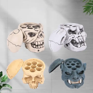Resin Skull Tattoo Ink Cup <b>Holder</b> Skeleton Pigment Stand for Tattoo Accessories and <b>Makeup</b> Ink Cups - Product Image 2