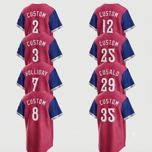 Custom <b>Baseball</b> Jersey Personalized Button Team Sports Uniform Adult Unisex Sublimated Athletic Shirt 100% Polyester Breathable - Product Image 1