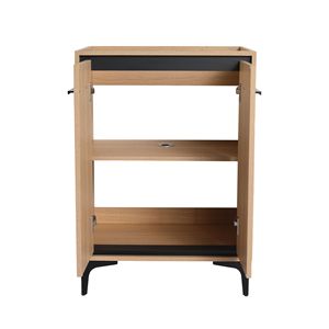 Mobile Bagno Moderno da 24 Pollici Senza Top, 2 Ante con Chiusura Ammortizzata, Lavabo Singolo, Armadietto Contenitore per Bagni Moderni - Product Image 4