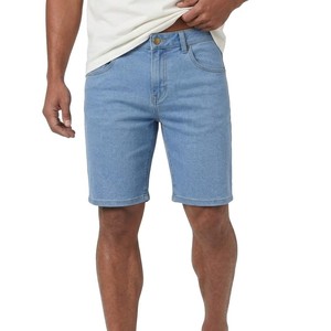 Shorts de Mezclilla para Hombre, Lavado Claro, Corte Recto, Cintura Media, Casuales, Verano, Tela de Algodón Transpirable, Tejido - Product Image 5