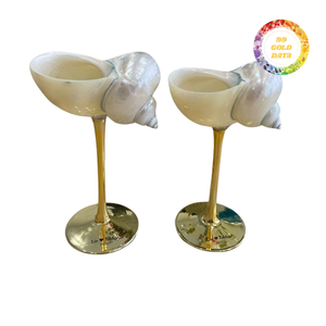 Decorative Seashell Glass Handmade <b>Wine</b> <b>Goblet</b> For High End Tropical Themed Bars And Restaurants Bulk Sale - Product Image 3