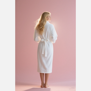 Bata de Baño de Algodón para Hotel 2026, Bata de Spa de Tejido de Rizo de Secado Rápido con Absorción Rápida para Verano y Otoño - Product Image 3