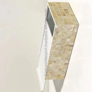 Couvercle de boîte à mouchoirs carré moderne de luxe haut de gamme en nacre nouveauté porte-papier de salle de bain pour la maison hôtels Resorts par FWE - Product Image 1