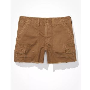 Shorts de mezclilla para mujer, tiro medio, corte relajado, shorts vaqueros de verano, mezcla de algodón suave, dobladillo deshilachado, pantalones casuales de mezclilla azul para mujer - Product Image 5