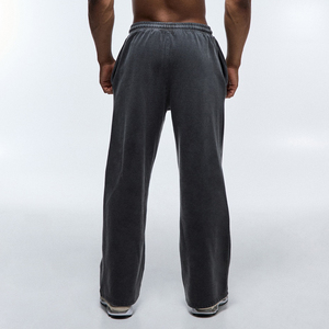 Custom <b>Men's</b> Wide Leg <b>Joggers</b> Polyester Cotton Blend Oversized Sweatpants Streetwear Casual <b>Loose</b> Fit <b>Joggers</b> For <b>Men</b> Wholesale - Product Image 2