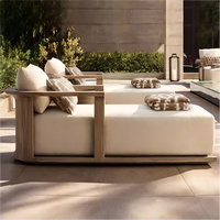Chaise longue de luxe en teck durable pour l'extérieur, moderne et inclinable, idéale pour les complexes hôteliers cinq étoiles et les villas de luxe au bord de la piscine
