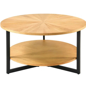TABLE BASSE RONDE EN BOIS DE TECK FABRIQUÉE EN INDONÉSIE - Product Image 1