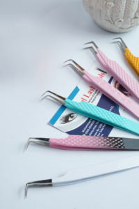 Pinzas Profesionales para Extensión de Pestañas, Pinzas de Acero Inoxidable de Grado Quirúrgico, Pinzas Profesionales para Volumen de Pestañas - Product Image 5