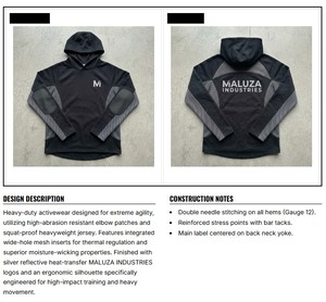 ชุดเซ็ตแทรคสูทลำลองแบบมีฮู้ดสำหรับทุกเพศ OEM ผลิตตามสั่ง ผ้าเนื้อเดียว ระบายอากาศ แห้งเร็ว สไตล์สตรีทแวร์ ออกกำลังกายได้ ผลิตในอเมริกา ยุโรป Maluza UrbanPower - Product Image 6