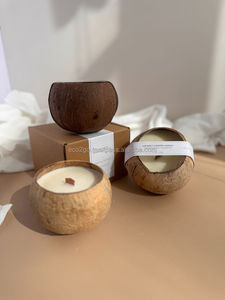 Vente en gros de bols à bougies écologiques biodégradables en noix de coco pour les fêtes, 100 % en matériau de noix de coco, non toxique, durable, origine Vietnam - Product Image 6