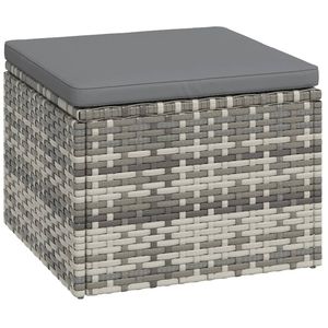 3-Piece Gray Poly <b>Rattan</b> Patio Lounge Set with <b>Cushions</b> Garden Sets - Product Image 4