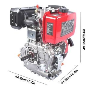 Moteur diesel monocylindre 418CC 10HP 6300W à démarrage manuel 3600 tr/min rouge refroidi par eau 5KW pour machines agricoles et pompes - Product Image 5